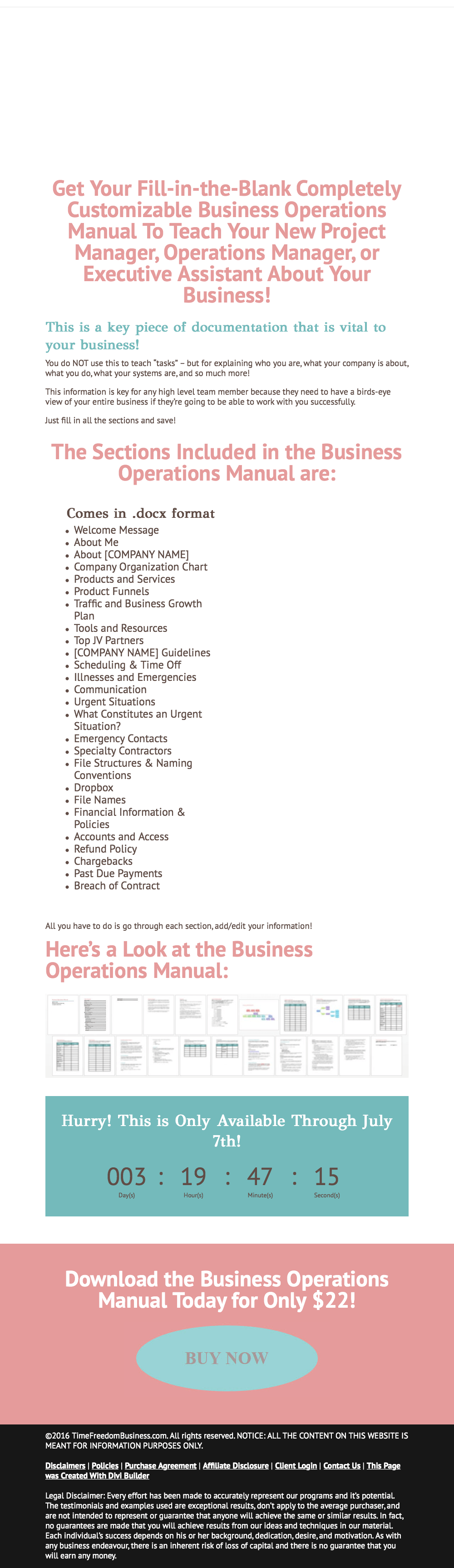 Your Business Operations Manual